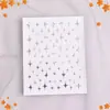 Pegatinas para Uñas Celebridad de Internet Transfronteriza Estrella de Fuego Pegatinas Adhesivas de Estrella de Cuatro Puntas Pegatinas para Uñas Láser Oro y Plata Blanco y Negro Pegatinas para Uñas