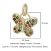 Nueva Tendencia de Moda Colgante de Mariposa con Circonita Microincrustada de Cobre Accesorios de Joyería para Pulsera, Collar, Pendientes, Llavero