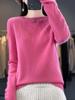 Otoño e Invierno Nueva Llegada Prendas de Primera Línea Cuello Redondo Forma de Paraguas Suéter Jersey de Manga Larga para Mujer Suelto Delgado Combinable