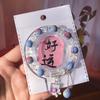 Nuevo estilo de pintura al óleo pulsera de cuentas de esmalte de color libro rojo con joyería de mano de cerámica de imitación punto escénico yiwu pulsera al por mayor