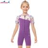 Traje de buceo para niños de 2,5 mm, de una pieza, de manga corta, cálido, para invierno, resistente al frío, ideal para nadar, surfear y hacer medusas.