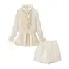 Artículo Popular de Venta Rápida Transfronterizo 2026 Primavera Nuevo Estilo Elegante Moda Volante Flor Vestido Conjunto