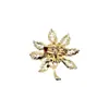 Broche de Hoja Hebilla de Metal Pin de Perla Dorado Anti-deslizamiento Decoración Accesorios para Suéter