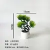Bonsái de pino artificial estilo chino de bienvenida, adorno de planta verde de escritorio para oficina y estudio, planta en maceta decorativa para la entrada de la sala de estar del hogar