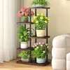 Rack de flores Sala de estar Varanda de chão Rack de armazenamento de flores 2024 Novo suporte para vasos de flores Planta de ferro carnudo multicamadas