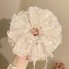 Goma de pelo de encaje de malla Chantilly Dreamland para mujer, estilo francés de alta gama, suave, accesorio grande para el pelo