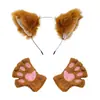 Conjunto de Tiara com Orelhas de Gato e Sino, Pulseira, Coleira, Conjunto de Cauda de Gato Acessórios de Tiara para Festa de Halloween