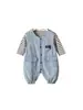 Peto de Mezclilla para Bebé Conjunto de Dos Piezas de Primavera Lindo Elegante Ropa de Exterior para Bebé Ropa Delgada de Primavera para Bebé