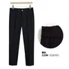 Marca de moda de verano desplegable pantalones cortos de color liso para hombre pantalones de traje cónicos sin planchado estilo coreano ajuste ceñido skinny pantalones casuales
