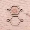 19x 13mm 0.4g multicolor venta caliente retro aleación de zinc accesorios conector conector de panal hexagonal
