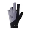 Guantes de Billar para Hombre, Estilo Delgado de Medio Dedo, Seda de Hielo, Bloques de Color, Diseño de Letras, Antideslizante, Elástico, Guantes de Snooker para Mujer, Diseño de Cinco Dedos al Aire