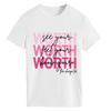 WORTH Ver Su estación independiente comercio exterior talla grande estampado manga corta mayoreo ebay Europeo y Americano cuello redondo camiseta holgada