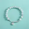 Colgante Corazón de Melocotón con Diamante Chapado en Plata de Ley S925 Colgante Corazón de Diamante Rosa Accesorios para Pulsera de Cristal con Cuentas Hecha a Mano DIY