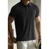 [Liquidación/Sin Devoluciones ni Cambios] Estilo Business Casual de Hielo Seda Sin Costuras de Alta Gama Camisa Polo de Manga Corta Camiseta Ajustada