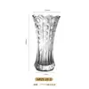 Jarrón de Cristal Grueso Transparente para Decoración Hidropónica Bambú Rico Lirio Estilo Europeo Sala de Estar Arreglo Floral Creativo Lirio