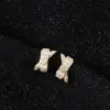 Brincos Pequenos Simétricos de Zircônia em Formato de X, Brilhantes, de Alto Padrão, Versáteis, Delicados, Compactos e Modernos para Uso Diário como Pequenos Acessórios
