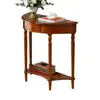 Mesa consola de madera maciza americana, Mesa de pared semicircular, Mesa de pasillo estilo europeo, Mesa consola, Mesa lateral de pared, Mesa decorativa de armario consola