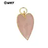 WT-P1965 nuevo único largo forma de corazón multicolor gema amatista lapislázuli cabeza colgante collar de mujer decoración
