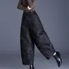 Calidad Garantizada Tallas Grandes Adelgazantes Juvenil Moda de Mamá Jacquard Primavera y Otoño Nuevos Pantalones Casuales de Cintura Alta Estilo Chino Pantalones tipo Bombacho