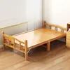 Cama plegable de bambú, cama individual y doble plegable, uso doméstico simple, cama refrescante para adultos, cama para siestas para habitaciones de alquiler, tablero duro de bambú para siestas