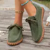 Novos Sapatos de Veludo com Cadarço Frontal Moda Europeia e Americana para Mulheres Comércio Exterior Tamanho Grande Casuais Esportivos Mocassins Baixos