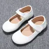 Zapatos de Cuero para Niños Suela Blanda Niñas Zapatos Negros de Princesa Estudiantes Zapatos de Baile para Actuación Zapatos Individuales para Niños Grandes Zapatos de Vestir Otoño