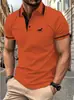 Chegada Nova 2026 Camisa Polo Masculina Leve de Negócios com Gola Lapela e Estampa 3D