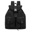 Mochila Fresca e Simples Estilo Dopamina com Múltiplos Bolsos, Mochila de Viagem Leve Impermeável de Nylon com Cordão para Mulheres