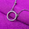 Novo Colar da Moda Estilo Coreano com Diamantes Brilhantes e Design de Círculo, Inspirado na Lenda do Oceano Azul, Mesmo Estilo de Jeon Ji-Hyun
