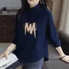 Camiseta de Manga Larga con Cuello Alto y Solapa para Mujer Otoño e Invierno Talla Grande Holgada Terciopelo Alemán Nueva Camiseta Básica Look Rejuvenecedor Adelgazante Top