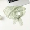 Pañuelo Triangular para la Cabeza con Encaje de Cinta Francés Estilo Pastoral para Mujer Accesorios Blancos Dulces para el Cabello Pañuelo Retro para Sombrilla de Verano