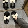 Zapatos Mary Jane con Lazo de Moda 2025 Otoño/Invierno Nuevos Zapatos Cerrados para Exteriores Zapatillas de Algodón Cálidas para Mujer