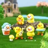 Nuevo Impermeable de PVC Lindo Patito Amarillo Paisaje en Miniatura Jardinería DIY Manualidad de Plástico Adorno de Escritorio para Coche