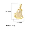 Xi Yin Transfronterizo Europa y América ins Moda Personalidad Hip Hop Colgante Perforado Cobre Microincrustado Circonita Colgante de Cobre de 26 Letras