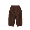 Pré-Venda Outono/Inverno 2026 Lou Nova Moda Europeia e Americana para Meninas Camisa Cropped de Veludo com Babados Florais de Manga Longa