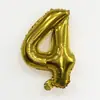 Set Transfronterizo de Letras Inglesas A-Z 16 pulgadas Versión Americana Letra Dorada Delgada Globos de Papel de Aluminio 0-9 Número Pequeño Globos de Papel de Aluminio