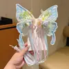 Pasador Grande de Mariposa con Flores de Seda Florales, Pin Lateral, Polilla Fluttering tipo Hada, Dulce Accesorio de Cabello de Princesa, Tocado Estilo Antiguo Hanfu