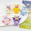 Accesorios de resina para manualidades con orejas de conejo grandes de dibujos animados, hechos a mano, funda para teléfono móvil, horquilla, taza, hebilla de zapato, lote de joyería