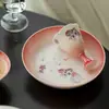 Soporte para Olla de Peces Dorados Pintado a Mano de las Dinastías Tang y Song, Accesorios para Ceremonia del Té, Bandeja Seca para el Hogar, Juego de Té Kung Fu, Base para Tetera, Bandeja de Cerámica