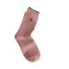Otoño e Invierno Nuevos Calcetines de Lazo Bordado Estilo Ballet Calcetines Ins para Mujer Boca Raya Vertical Tubo Medio Calcetines Apilados Calcetines Zhuji