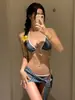 Nuevo conjunto de traje de baño de tres piezas 2026 para mujer, diseñado para ser adelgazante y sexy, perfecto para vacaciones en la playa y aguas termales. [Disponible para dropshipping]