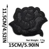 Patch de Bordado de Flor Rosa com Glitter Novo Estilo Patch Floral com Adesivo Termocolante para Decoração de Jaquetas, Sapatos e Malas