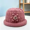 Moda de invierno gorro de lana grueso y cálido con forro polar para ancianos para mujeres, mamá, sombrero para mediana edad y ancianos