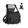 Bolsa Tática para Equipamentos de Pesca ao Ar Livre, Bolsa de Peito para Pesca Selvagem, Bolsa Grande para Equipamentos e Varas de Pesca, Bolsa de Armazenamento para Colete, Bolsa de Peito para Pesca com Mosca