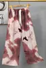 Pantalones de pijama de algodón para mujer, verano, finos, estampados, casuales, de pierna ancha, pueden usar mujeres embarazadas, comercio exterior, pantalones de talla grande