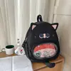 Mochila Escolar de Gato Siamés de Dibujos Animados Estilo Ins Linda Versátil para Viajes Estudiante Mochila Casual Mochila para Ropa de Trabajo