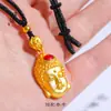 Vietnã areia ouro Buda cabeça pingente colar como ouro grande dia Buda pingente camisola cadeia personalidade mulheres retrô