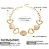 Collar de Corazón de Bloque de Resina Mily Estilo Europeo y Americano Acero Inoxidable Chapado en Oro Moderno y Exquisito Versátil Joyería de Collar para Mujer