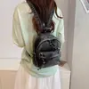 Mochila de mezclilla estilo coreano para estudiantes, simple y elegante, gran capacidad, adecuada para ir al trabajo, mochila pequeña para viajes, riñonera 2026