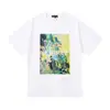 Comércio Exterior Marca da Moda Marca Roxa Logo Clássico de Letras Estampado Manga Curta Névoa Rua Americana Marca da Moda Camiseta